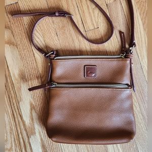 Dooney & Bourke brown leather crossbody bag